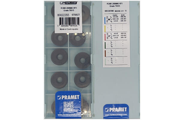 Пластина твердосплавная сменная RCMX 2006MO-RF1 Grade T9315 PRAMET