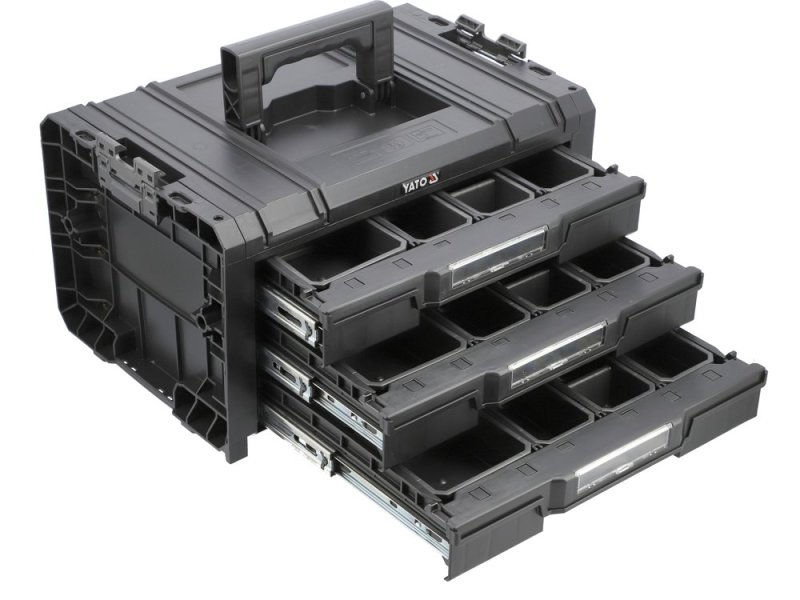 Ящик системный S12 с 3 выдвижными ящиками YATO YT-08974, 450х320х240 мм