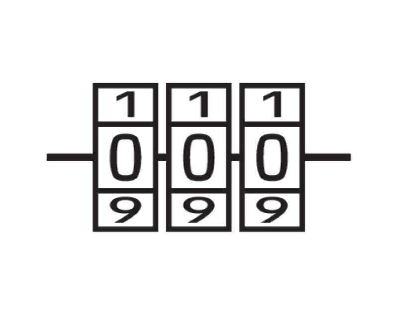 Замок навесной кодовый латунный 30 мм VOREL 77607, 3 цифры