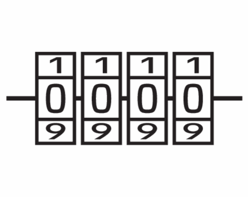 Замок навесной кодовый 50 мм VOREL 77612, дужка Ø8 мм, ригель 23 мм