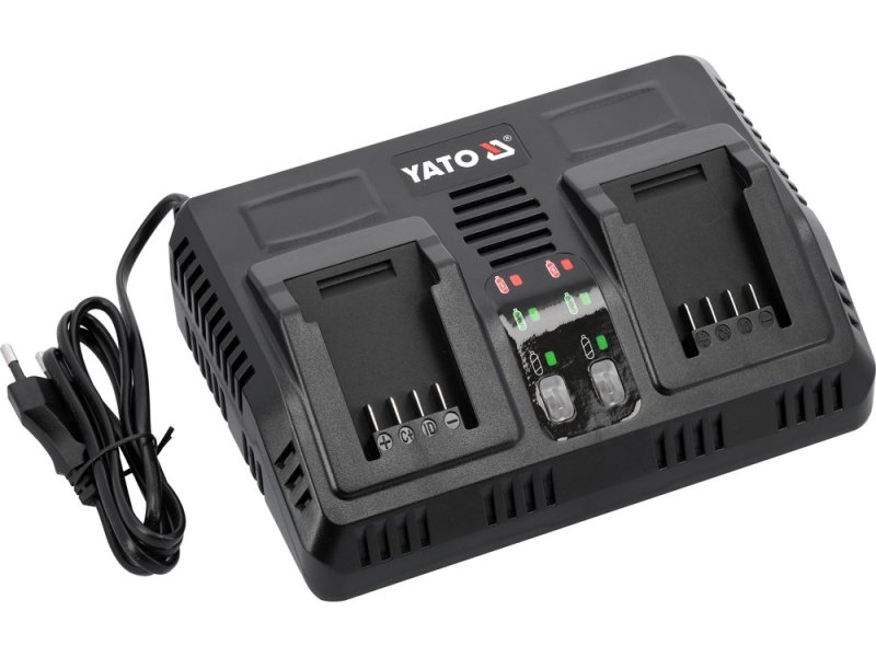 Зарядное устройство двойное 18 В 2,4 А YATO YT-828499, Li-Ion
