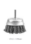 Щітка - крацовка VOREL вита ЧАШКА Ø-75мм стержень [12/96]