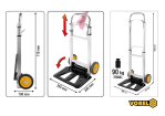 Візок 2- колісний розкладаний VOREL для максим. навантаження 90 кг [1]