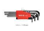 Ключі 6-гранні Г-подібні YATO : Cr-V, М 1,5-10 мм, 9 шт. [6/36]