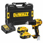 Шуруповерт аккумуляторный бесщеточный DeWALT 18V XR Li-Ion, 65 Нм, 2 АКБ 5 Агод+ЗП, кейс