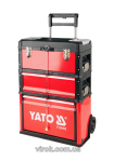 Валіза-візок для інструментів YATO 3-секції, на 2-х колесах з висувною ручкою
