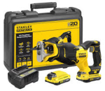 Пила шаблева безщіткова акумуляторна FATMAX V20, хід 28мм, регулятор 0-3200об/хв, 2 Акум 2А+кейс