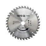 Диск пильный по дереву с победитовыми напайками YATO: d= 180/20 мм t= 1.8 мм, 36 зубцов t= 2.4 мм YT-60482