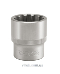 Головка торцева YATO : квадрат 1/2", "Spline", M= 23 мм, L= 38 мм [12/60/120]