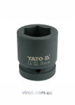 Головка торцева ударна 6-гранна YATO : квадрат 1", М= 36 мм, L= 65 мм [6/24]