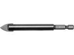 Сверло по стеклу и керамике STHOR: YG6X, HEX-1/4", Ø= 12 x 100 мм (21706)