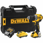 Шуруповерт аккумуляторный DeWALT 12 V XR Li-Ion, 57,5 ​​Нм, 2 АКБ 2 Агод+ЗП, кейс