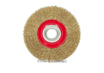 Щітка - крацовка для точильного станка VOREL латунна. сталь, Ø-200мм [12/24]