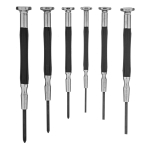 Набор отверток для точной механики, металлические обрезиненные рукоятки 6 шт GROSS