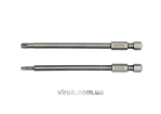 Набір насадок викруткових YATO : "TORX SECURITY" T10/T25, квадрат 1/4", L=100мм. 2 шт. [25/100]