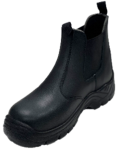 Чоботи низькі робочі з полірованої спилок шкіри YATO CHELSEA розм. 39, чорні з поліуретанов підошвою