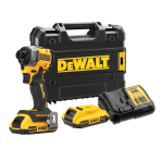 Шуруповерт аккумуляторный безщеточный ударный DeWALT 18V XR Li-Ion 206 Нм 2 АКБ 2 Агод + ЗП кейс