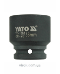 Головка торцева ударна 6-гранна YATO : квадрат 3/4", М= 38 мм, L= 57 мм [6/24]