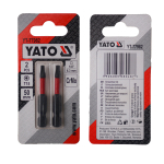 Насадка викруткова YATO TORX T15 х 50 мм. HEX 1/4", хром-молібден, 2 шт.