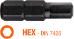 Насадка викруткова USH Industry : HEX SW 6 x 25 мм шестигранна, Уп. 10 шт.