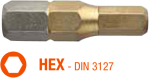 Насадка викруткова USH ISOTIN HEX SW 5 x 25 мм. Уп. 10 шт.