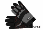 Рукавиці робочі з застібкою-липучкою YATO : штучна шкіра + синтетична тканина, розмір 10 [12/72]
