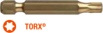 Насадка викруткова USH ISOTIN TORX T10 x 50 мм Torsion подовжена, Уп. 10 шт.