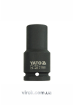 Головка торцева ударна 6-гранна YATO : подовжена, квадрат 3/4", М= 21 мм, L= 90 мм [9/36]