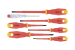Набор отверток диэлектрическая из 7-ми шт. Cr-V, двухкомпонентная рукоятка до 1000 В, Сибртех