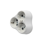 Вилка розгалужувальна електромережева VIROK на 3 гнізда 16А/250V з заземленням