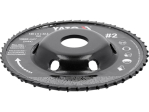 Диск-фреза випуклий до КШМ YATO по дереву, шпаклівці, гіпсу; Ø=120/22.2 мм, t= 16/6мм шорстк №2 [10]
