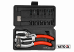 Кліщі для проколювання отворів YATO в листов. металі ≤ 1 мм, 14 насадок Ø= 2-7 мм, 16 шт + кейс [12]