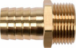 Штуцер для сполучення водяного насоса з шлангом латунний FLO "ялинка" FI 25- різьба М32 [10/80]