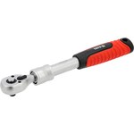Трещотка-вороток прямой YATO, под квадрат 1/4", рукоятка телескопическая l= 200-250 мм [6/60] YT-07230