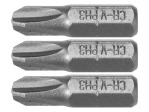 Набор бит Phillips PH1/PH2/PH3 1/4" 25 мм STHOR 65461, 3 шт