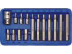 Набор головок-бит HEX H4-H12 VOREL 66720, 3/8" и 1/2", 15 шт