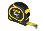 Рулетка STANLEY "Tylon" : 5 м х 19 мм. ергономічний корпус пластик + еластомер, Tylon покриття