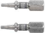 Насадка викруткова YATO TORX T8 х 25мм. HEX 1/4", покрита нікелем, 2шт.[10]