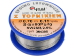 Припой Sn60-Pb40 проволочный на катушке VOREL: Ø=0,7 мм, m=100 г (76806)