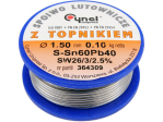Припой Sn60-Pb40 проволочный на катушке VOREL: Ø=1.5 мм, m=100 г (76814)
