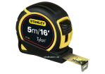 Рулетка STANLEY "Tylon" : 5 м х 19 мм (Мет/Дюйм) ергон. корпус пластик+еластом., Tylon покриття