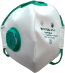 Респіратор протиаерозольний з клапаном ТМ "VIROK" клас захисту FFP1, рівень захисту до 4 ГДК