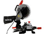Пила торцовочная с лазером YATO 1.5 кВт, диск Ø=255/30 мм, гл.реза 90°/45°- 75/45 мм l= 125/85 мм