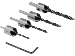 Набір свердл по дереву з зенкером з 6-гран. ключем STHOR: Ø= 3- 6 мм, l= 60- 92 мм, 5 шт. [25]