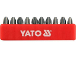 Набір насадок викруткових YATO : "Philips" PН3 x 25 мм. HEX 1/4" 10 шт. [25/200]