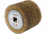 Щітка-вал до шліфувально-брашувальної машинки YATO зі стал дротян ворсом, Ø= 120/19 мм, шир.- 100 мм