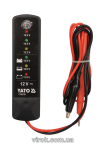 Тестер напруги акумуляторів YATO, до 12 В [12/72]