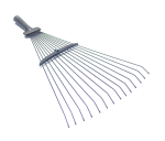 Граблі тип "віяло" дротяні розсувні VIROK БЕЗ ДЕРЖАКА (порошкове пофарбування)