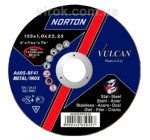 Диск відрізний по металу і нержав. сталі тм "NORTON VULCAN"; Ø= 125х22,2 мм, t= 1,0 мм