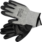 Рукавиці робочі захисні від порізів (HPPE) YATO покриті чорним поліуретаном, розмір 10 [12/120]